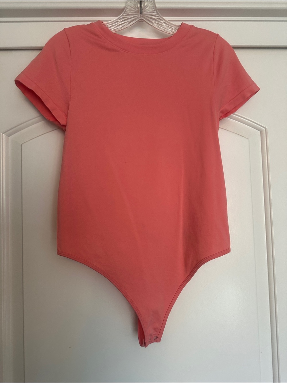Women’s Coral Short-Sleeve One-Piece Bodysuit